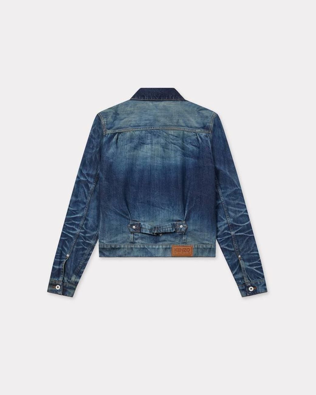 KENZO Blue Logo Patch Denim Jacket for men