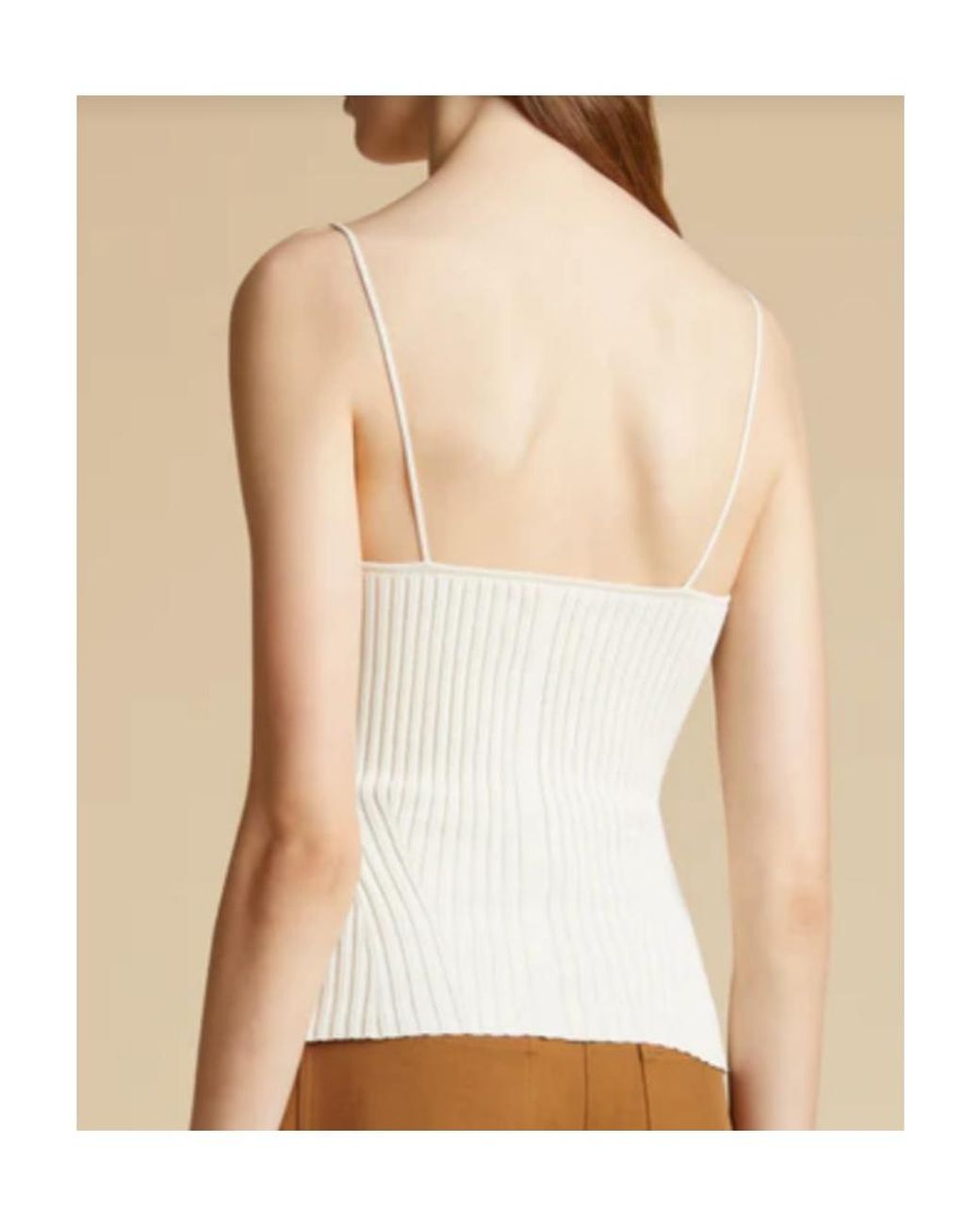 Khaite White The Ziggy Knitted Top
