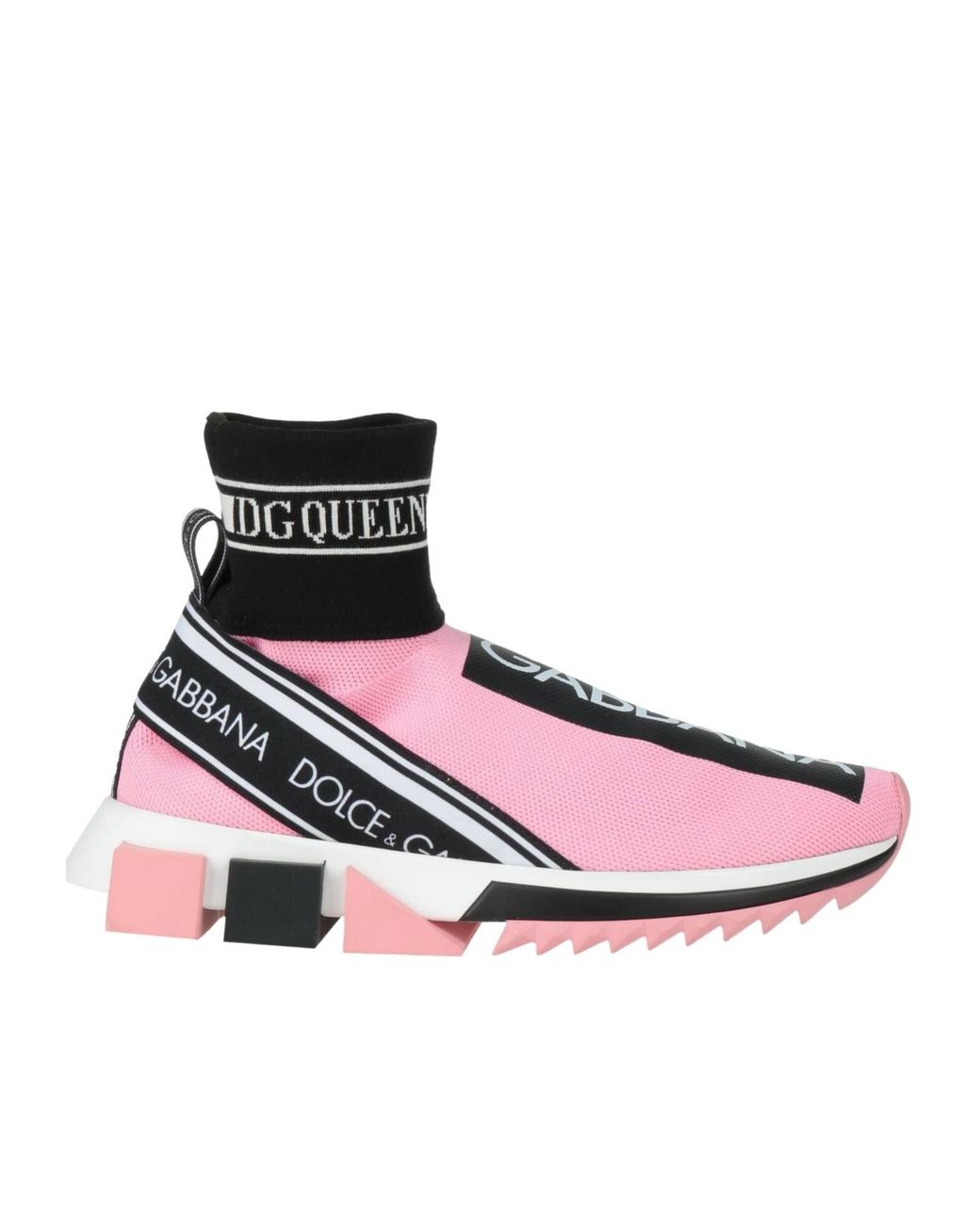 Dolce & Gabbana Pink Colorful Sock Sneakers