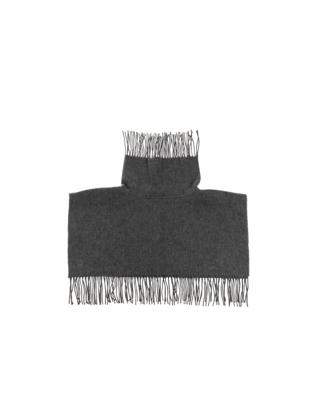 By Malene Birger Black Turtla Fringed Bib Scarf