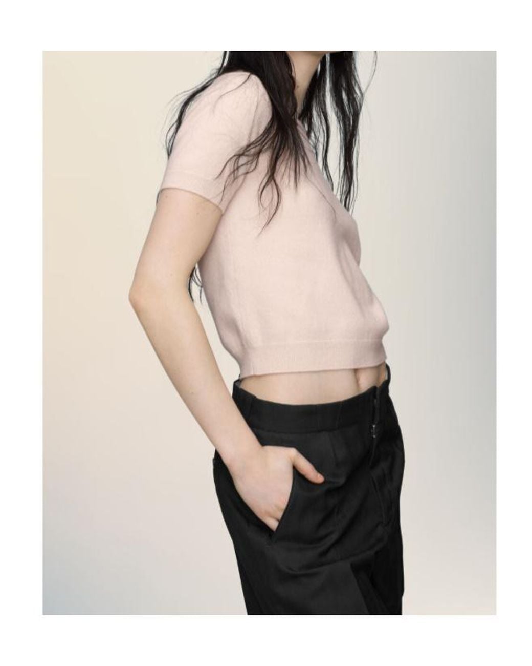 Maison Margiela Pink Crewneck Knitted T-Shirt