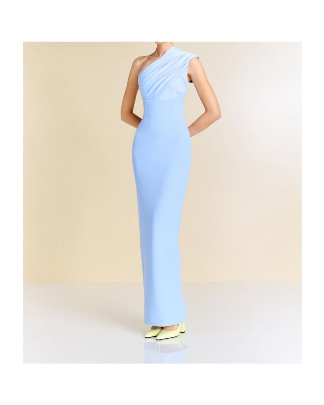 Solace London Blue One-Shoulder Dress