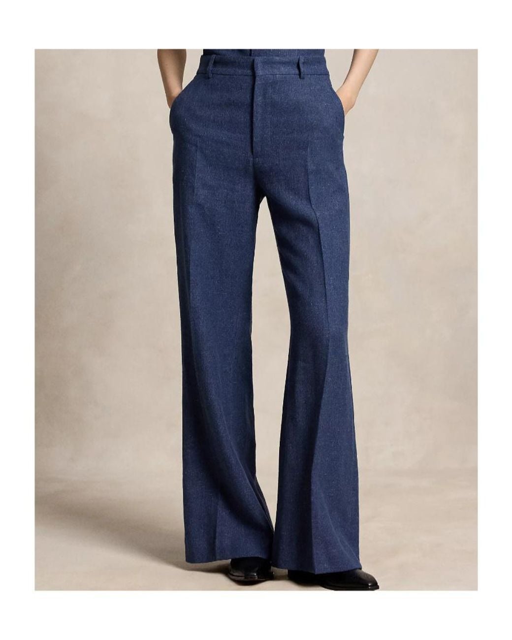 Polo Ralph Lauren Blue High-Rise Flared Trousers