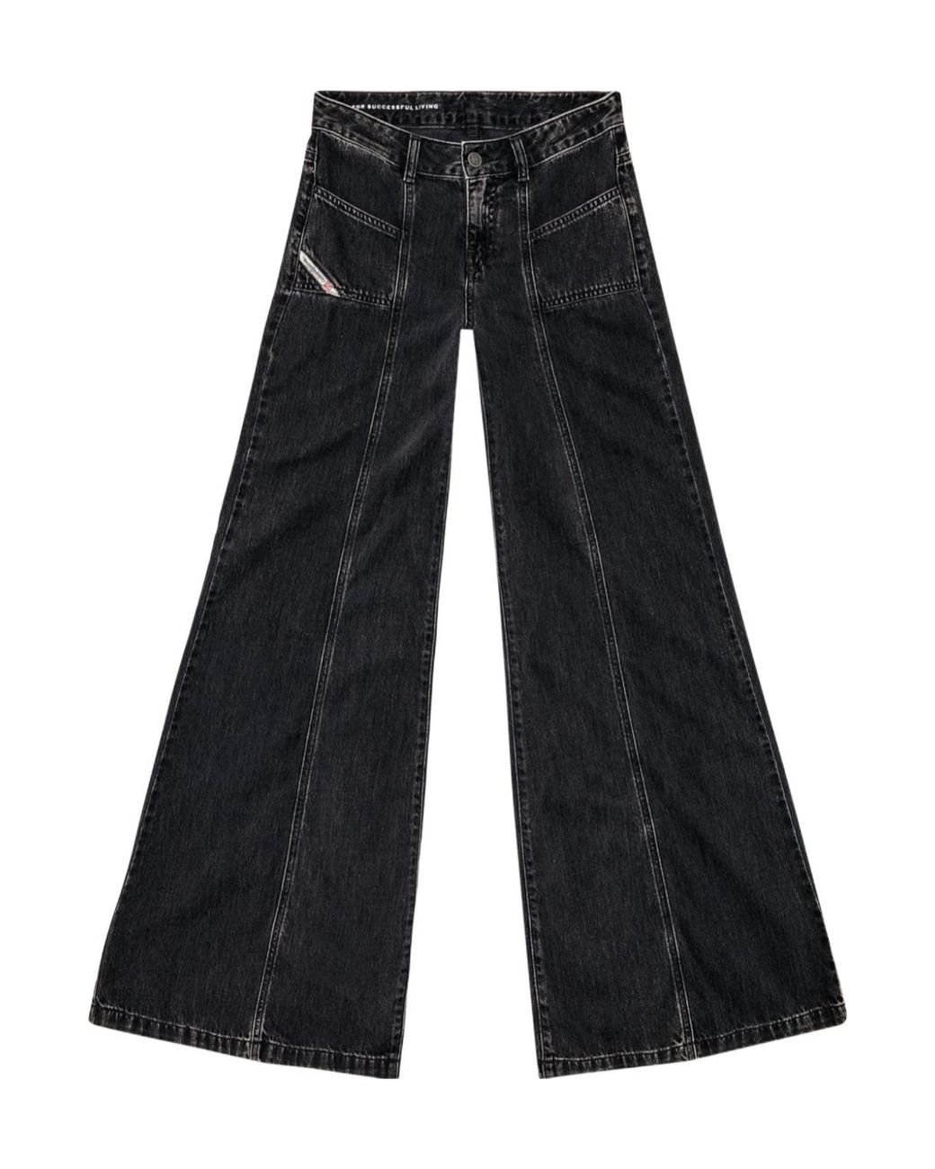 DIESEL Black D-Akii Low-Rise Bootcut Jeans