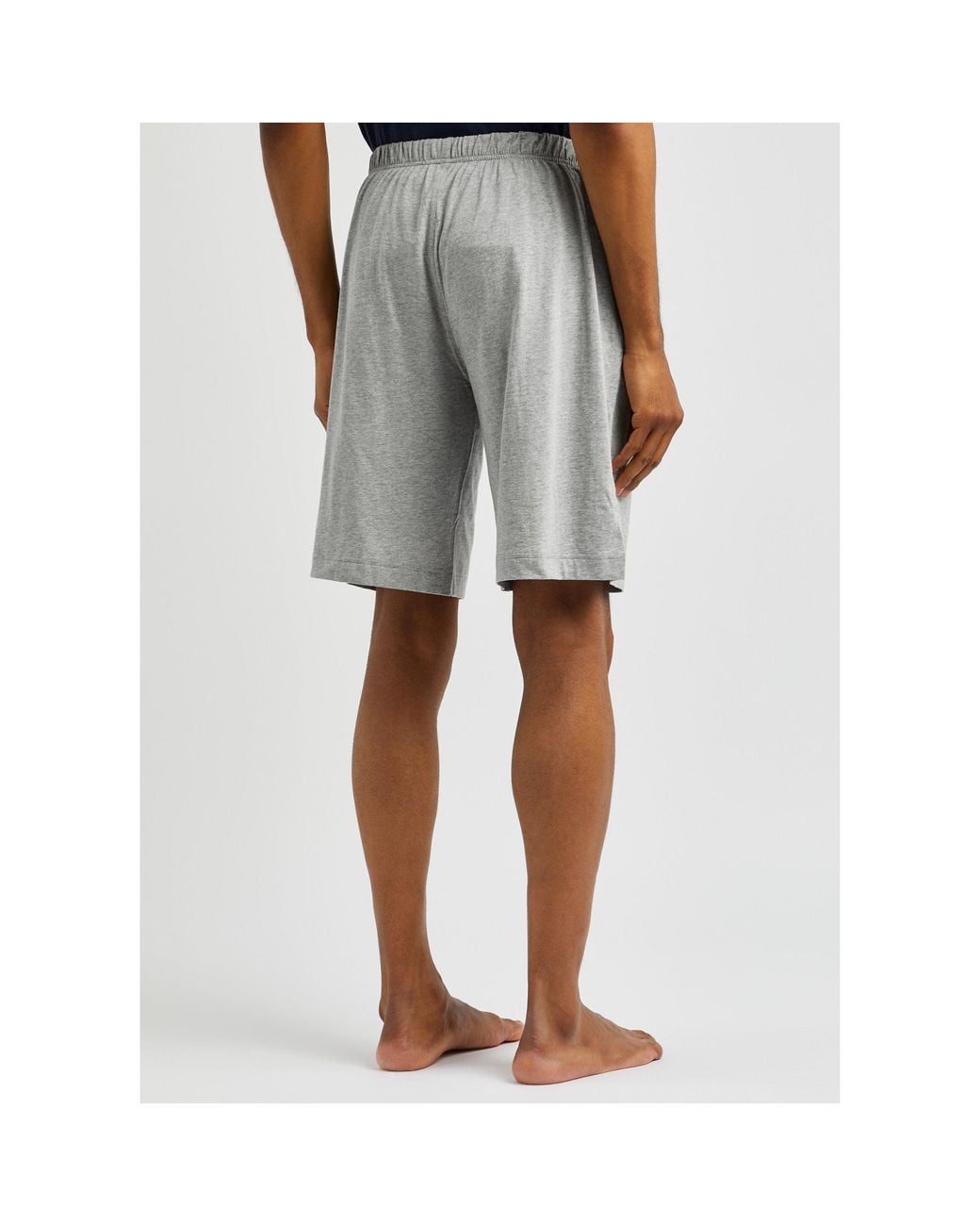 Polo Ralph Lauren Gray Drawstring-Knit Shorts for men