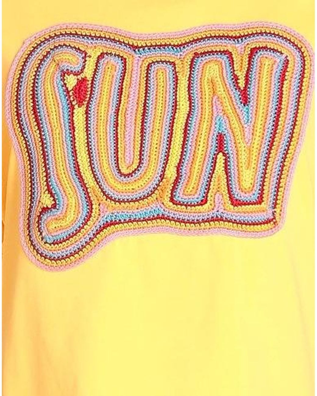 Sportmax Yellow Simple Embroidered T-Shirt