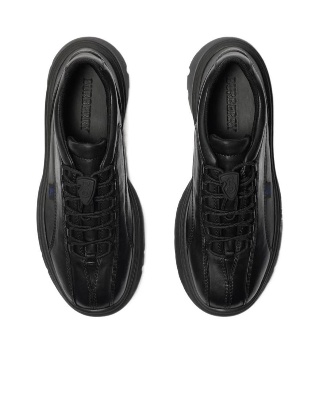 Burberry Black Scoot Lace-Up Sneakers for men