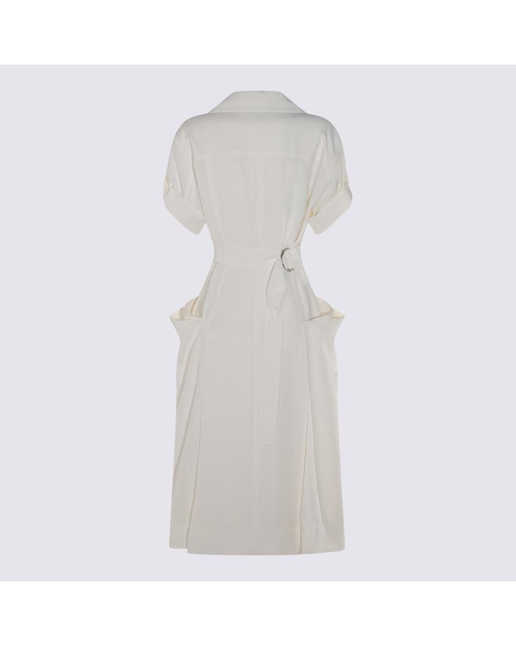 Bottega Veneta Natural Frog Embellished Midi Dress