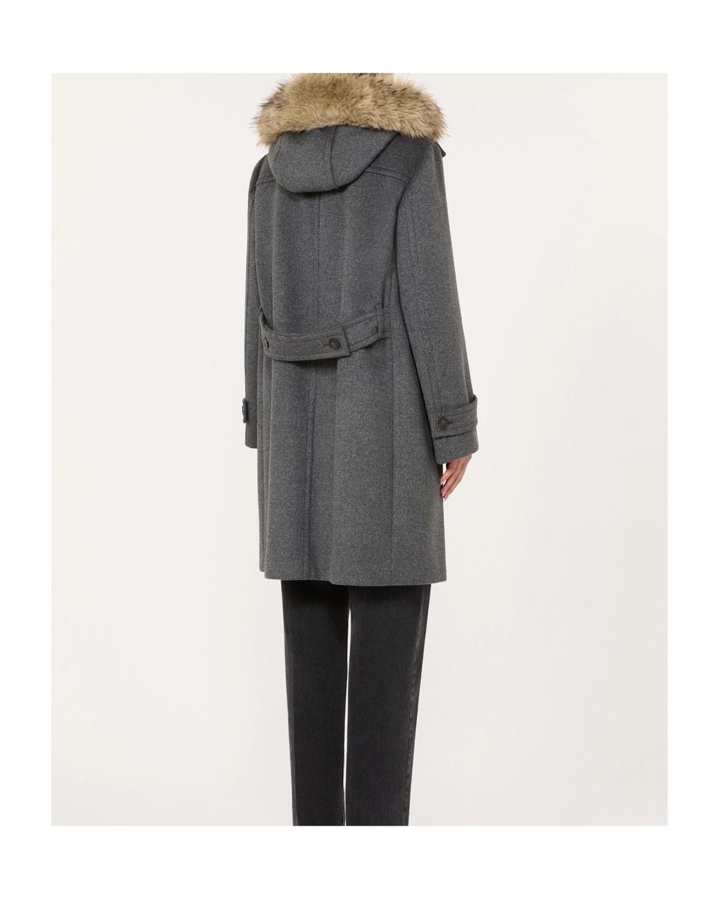 Weekend by Maxmara Gray Epica Toggle-Hooded Coat