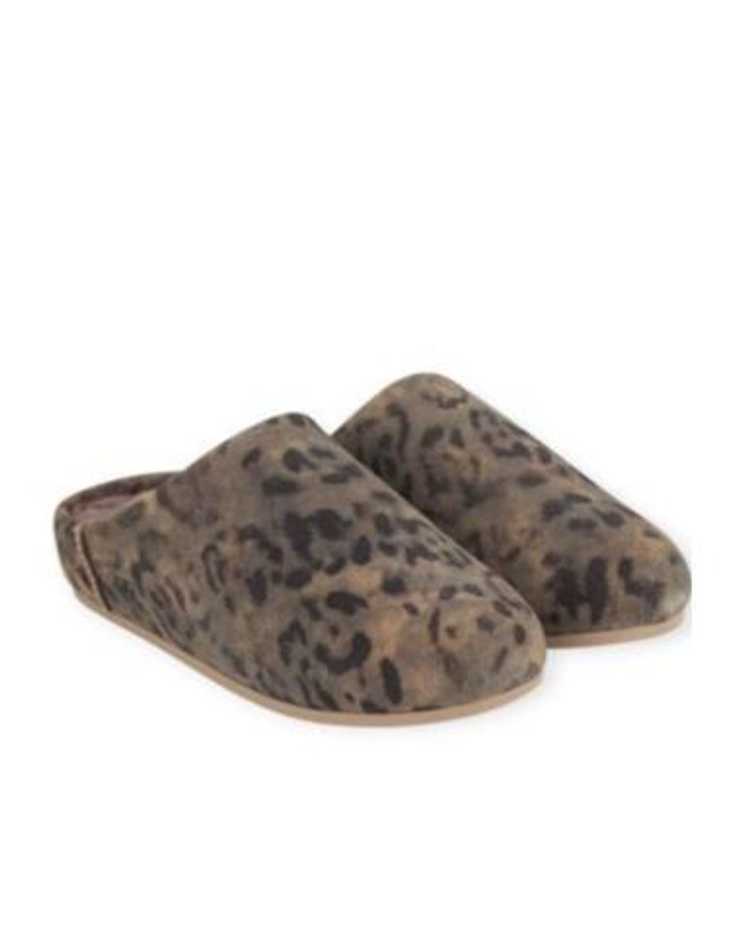 Ugg Brown Elea Leopard-Printed Shearling Slip-On Slippers