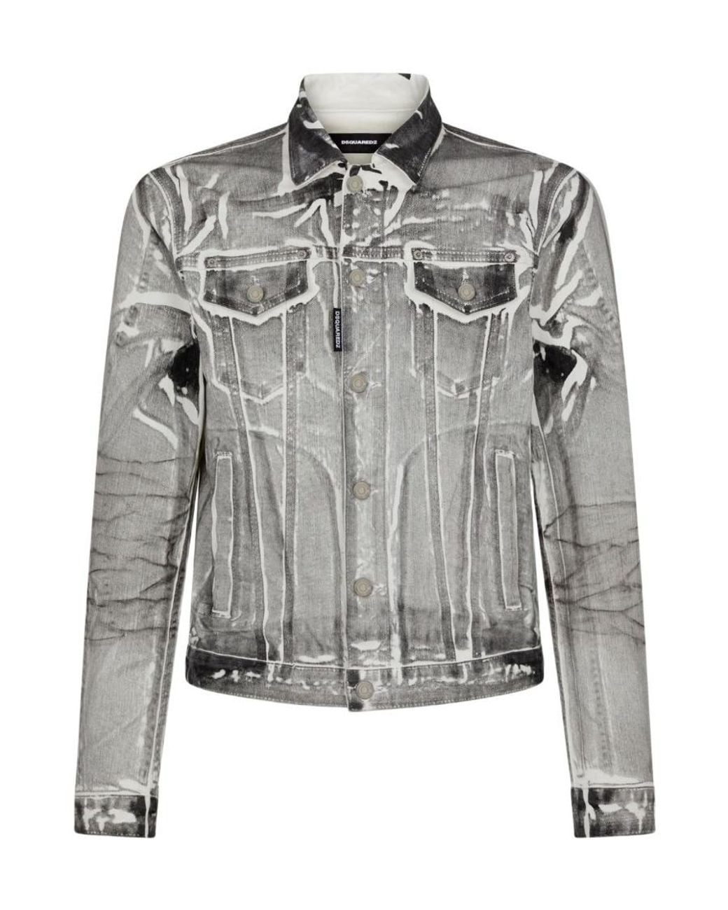 DSquared² Gray Denim Jackets for men
