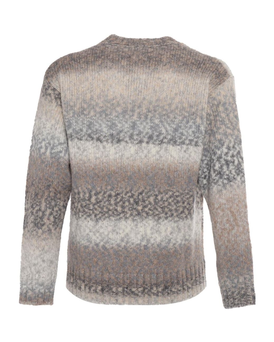 Kangra Cashmere Gray Kangra Crewneck Knitted Jumper for men
