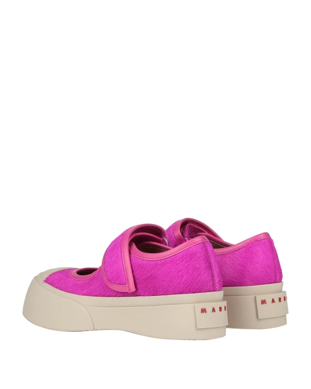Marni Pink Ballet Flats Leather, Rubber