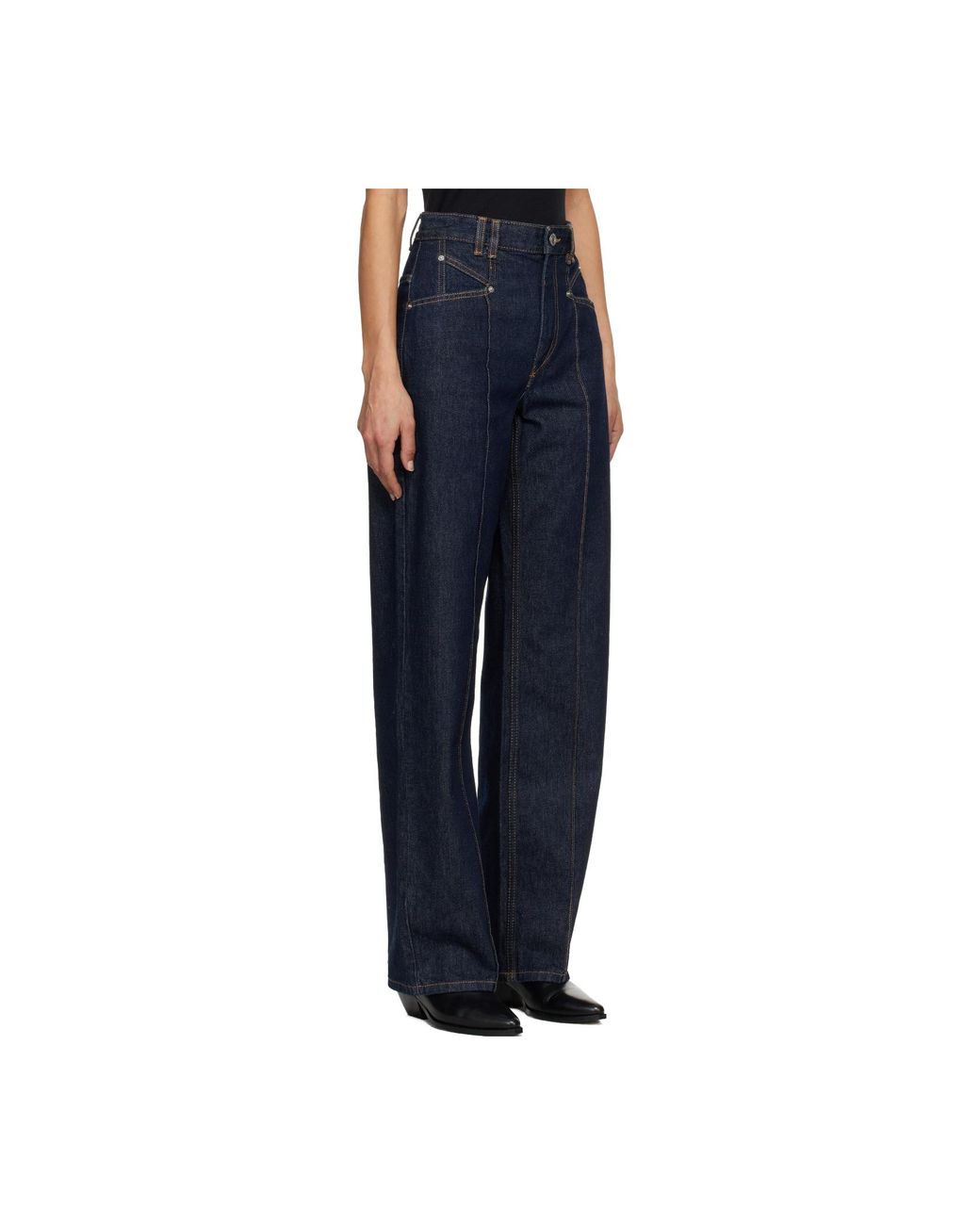 Isabel Marant Blue Logo Patch Jeans