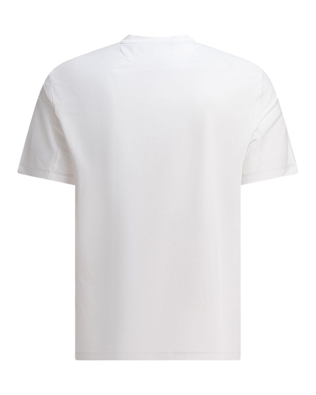 Brunello Cucinelli White Layered-Details Crewneck T-Shirt for men