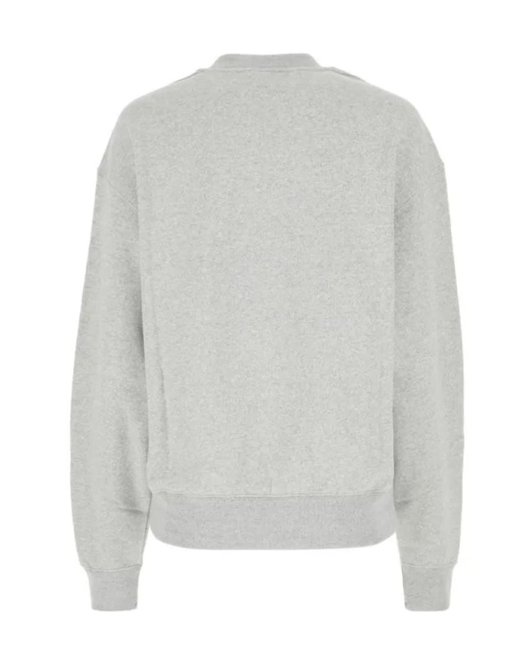 Jil Sander Gray Logo-Patch Straight Hem Sweatshirt