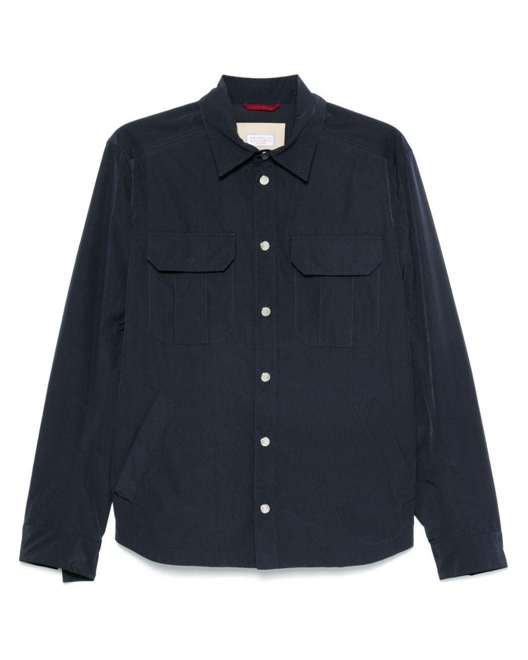 Brunello Cucinelli Blue Shirt Jacket for men