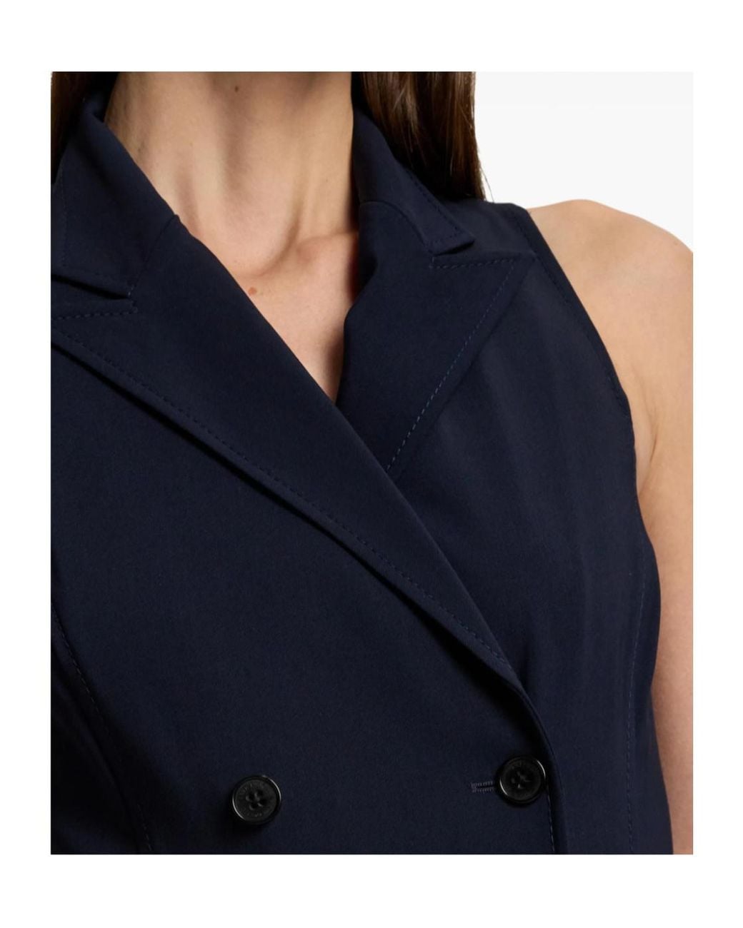 Ralph Lauren Blue Alecia Double-Breasted Midi Dress