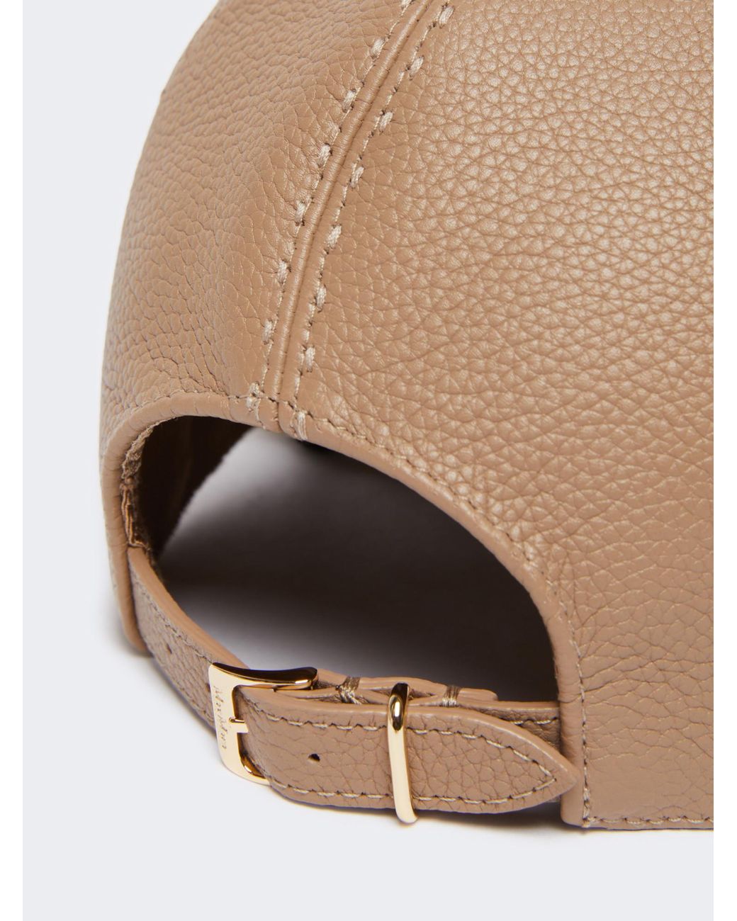 Max Mara Natural Leather Baseball Cap