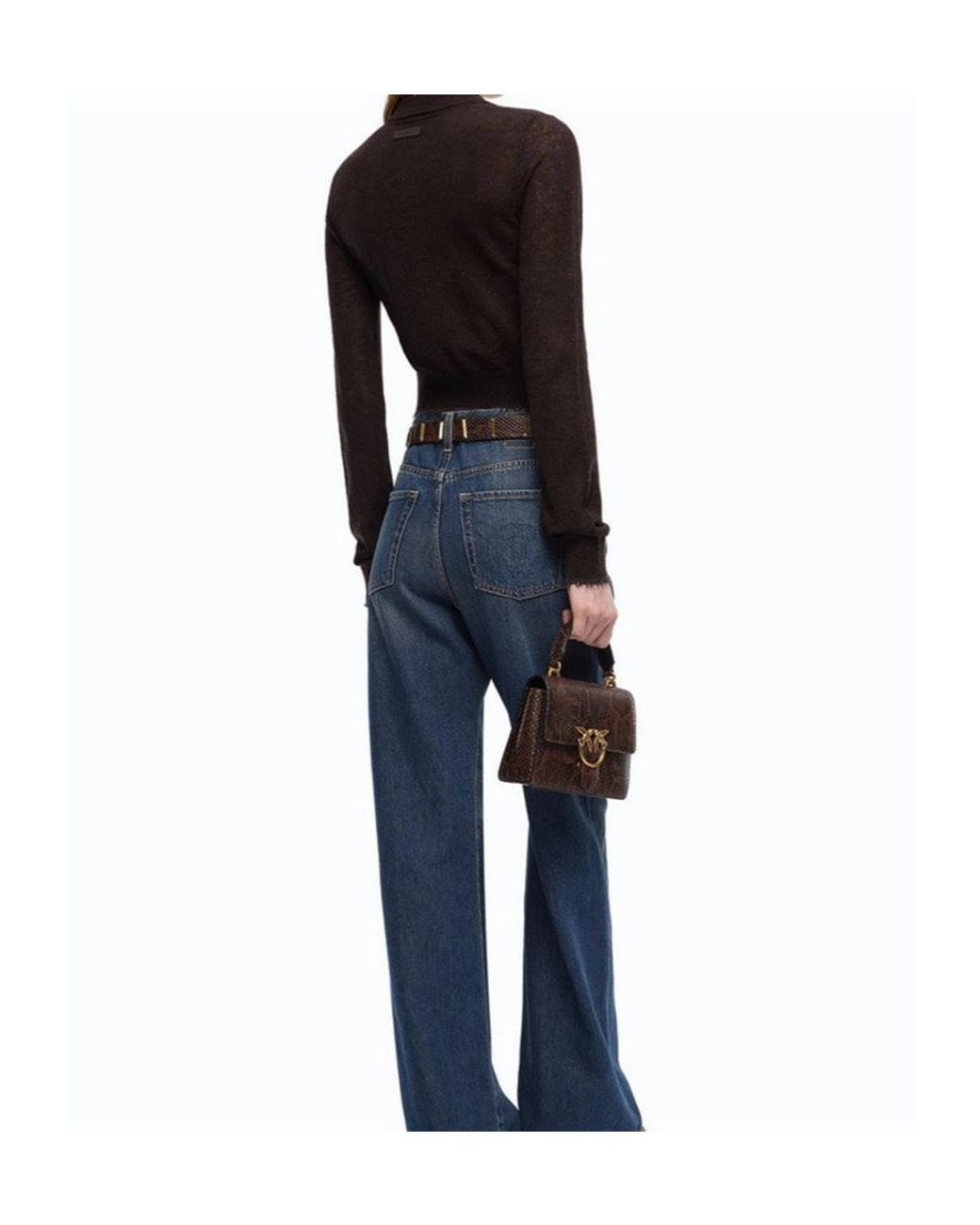 Pinko Brown ボタンアップ フィットカーディガン