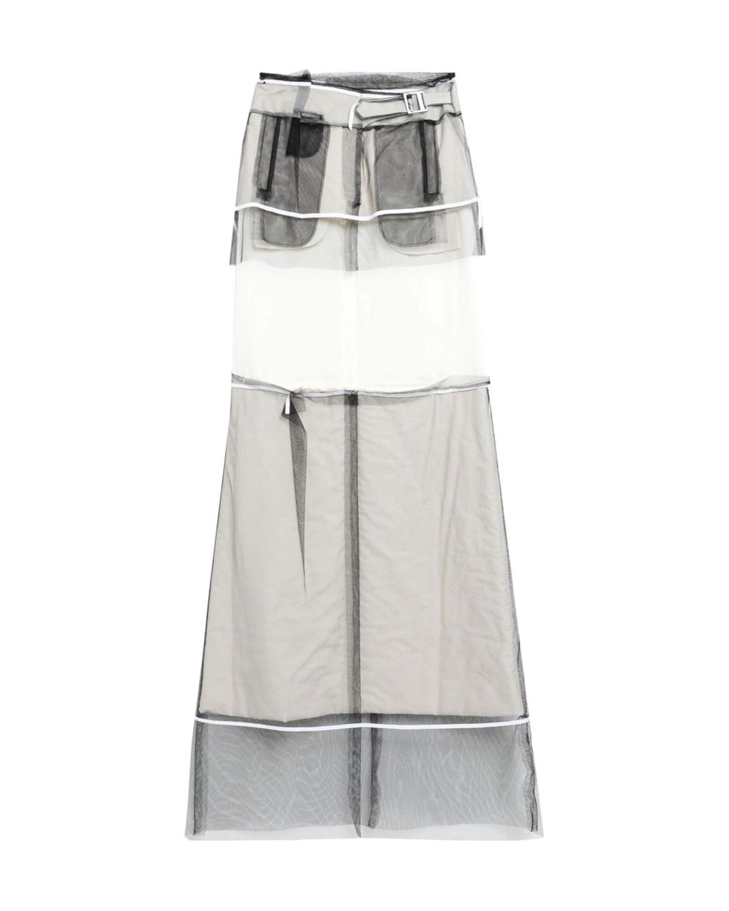 Maison Margiela White Twotone Spliced Dress