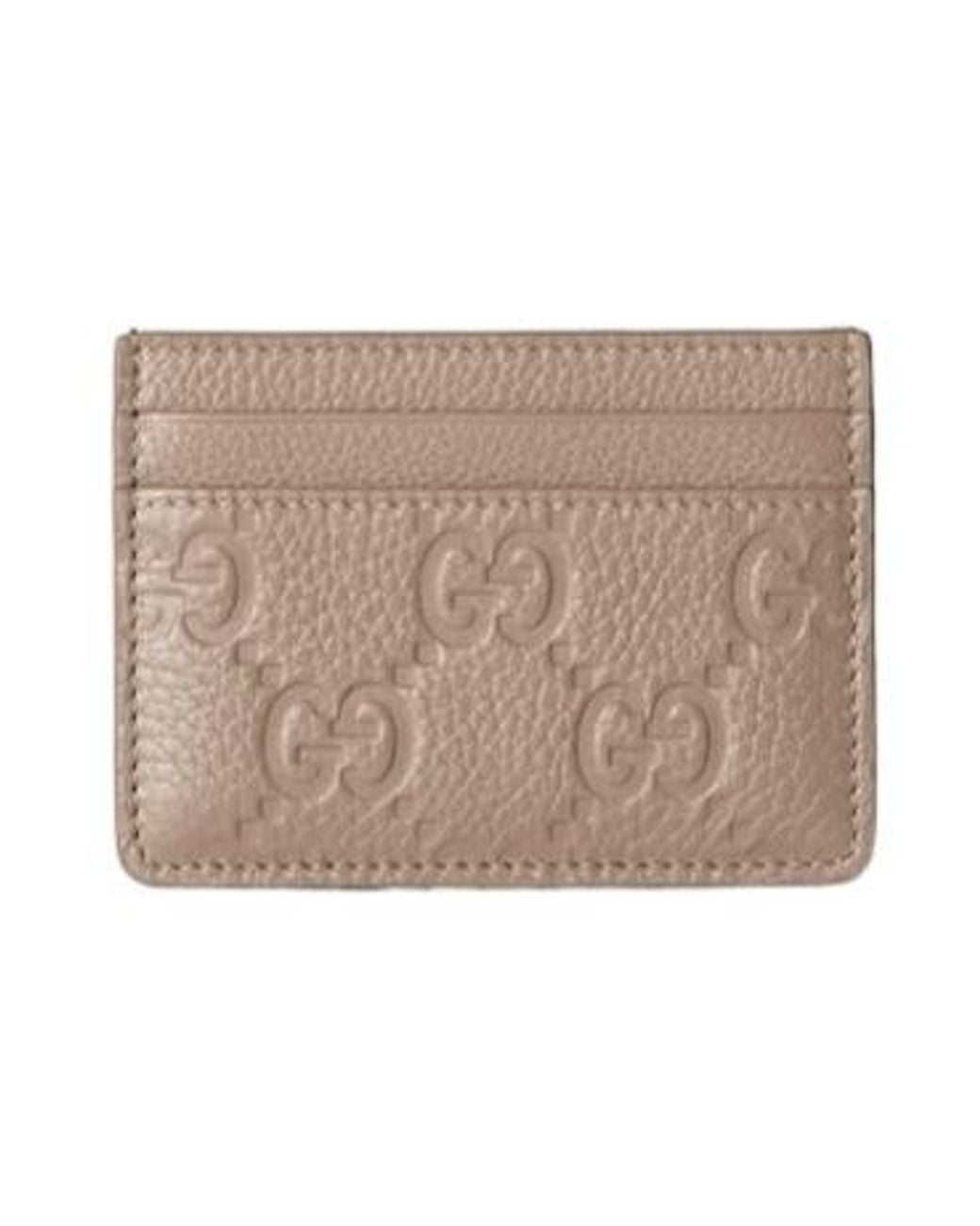 Gucci Gray Gg Emblem Card Case