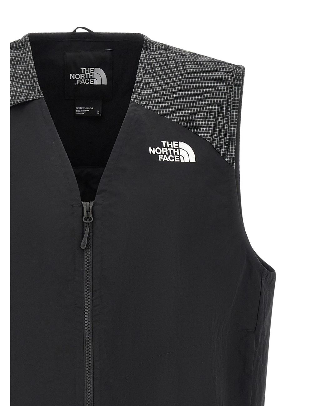 The North Face Black Grid Panel Vest Jacket for men
