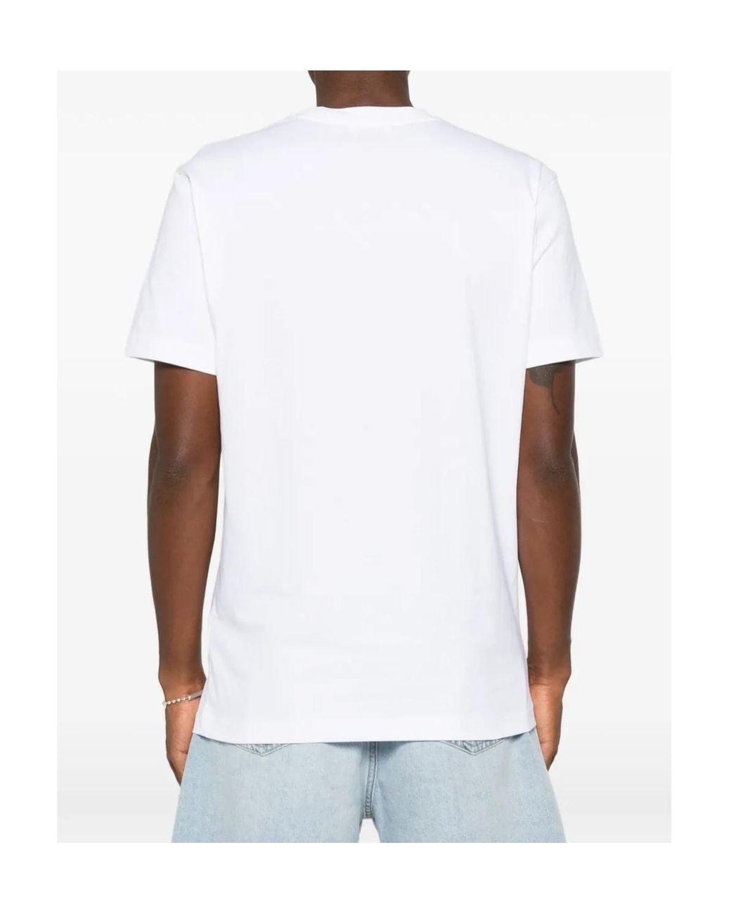 Moschino White Teddy Bear Logo-Print T-Shirt for men