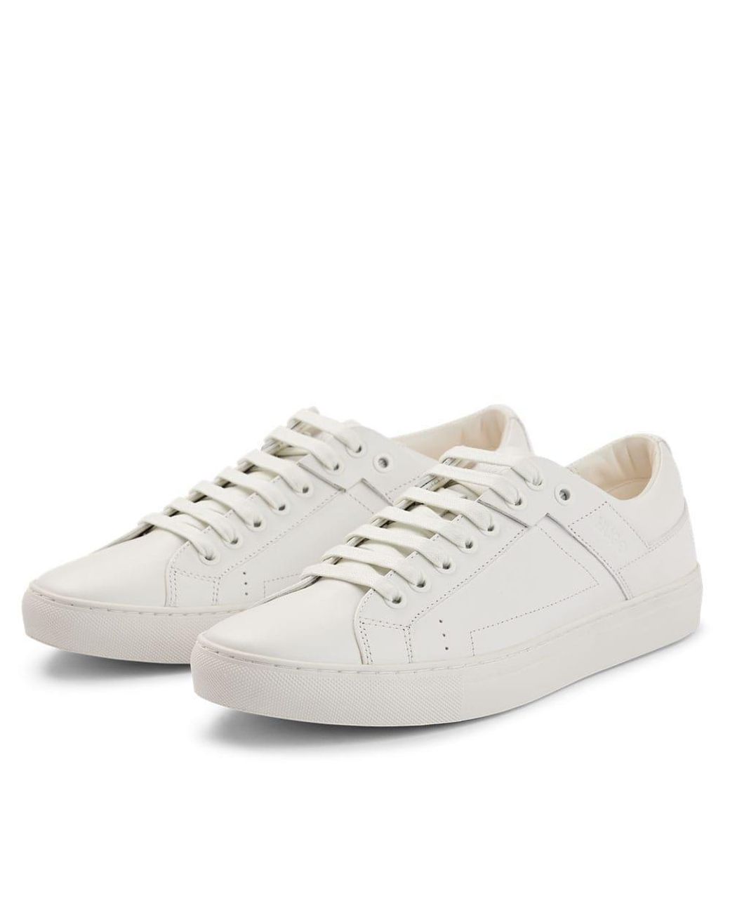 Boss White Solid Color Tennis Trainers for men
