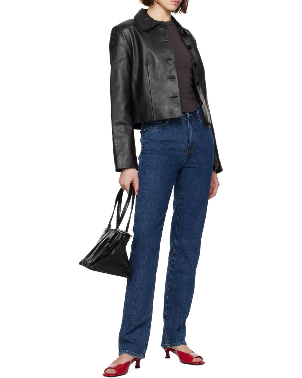 FRAME Blue Straight Leg Jeans