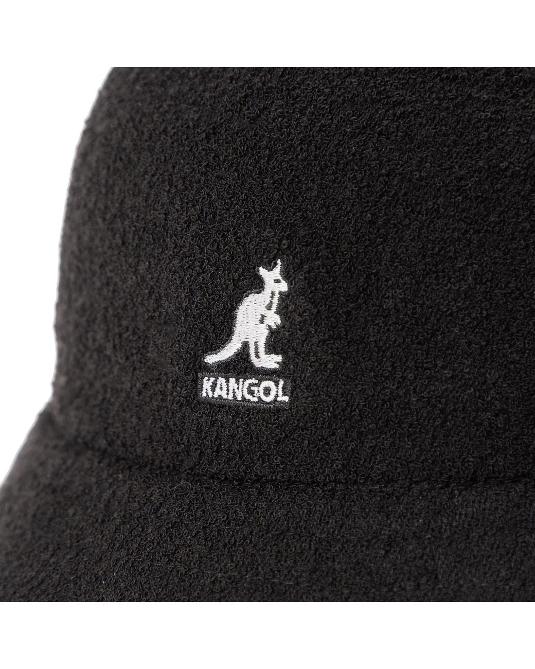 Kangol Black Terrycloth Bucket Hat for men