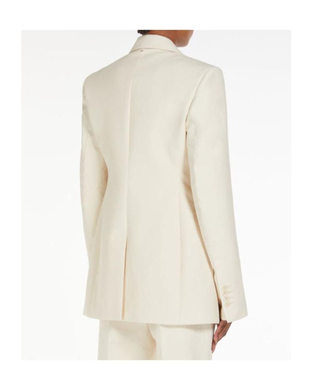 Sportmax White Anselmo Single-Breasted Tailored Blazer