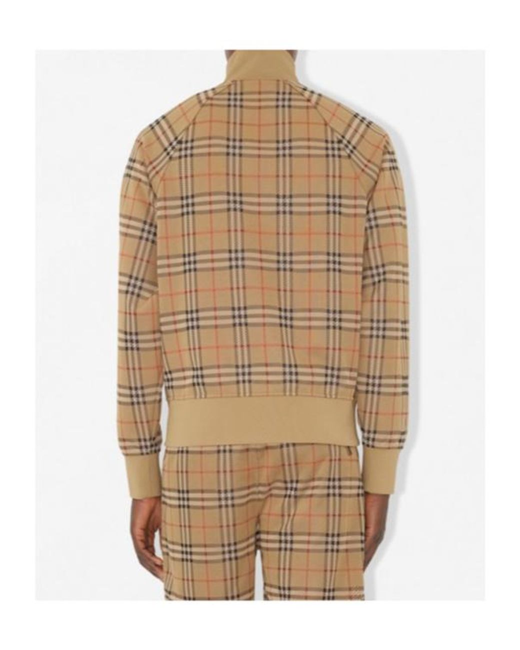 Burberry Brown Check Printed Zipped Bomber Jacket for men