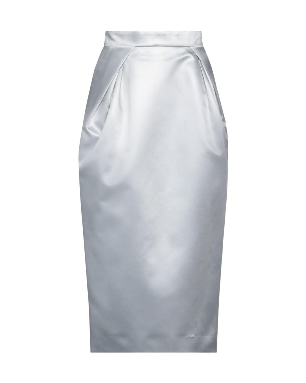Maison Margiela Gray Solid-Colored Pleated Skirt