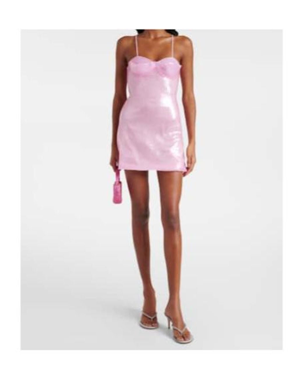 David Koma Pink Sequined Minidress