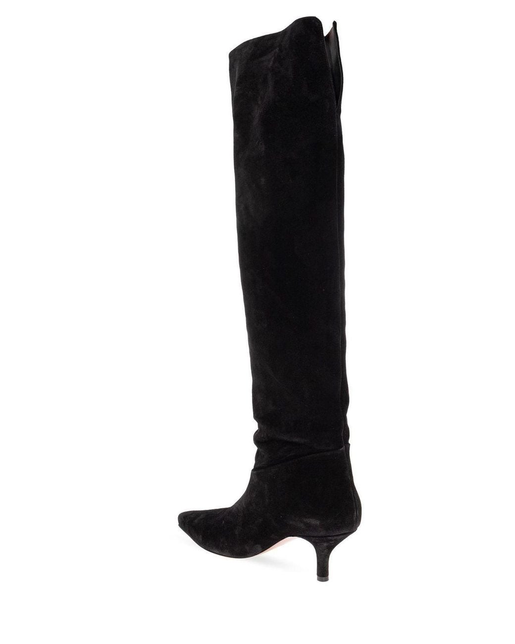 Paris Texas Black Rose Over-The-Knee Heeled Boots