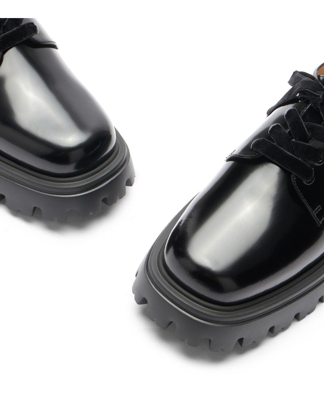 Stuart Weitzman Black Laced Flat Shoes