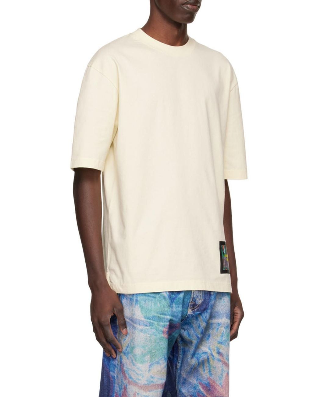 Ambush White Logo Patch Crewneck T-Shirt for men