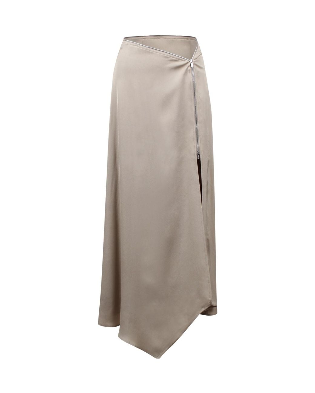Nanushka Gray Zella Georgette Midi Skirt