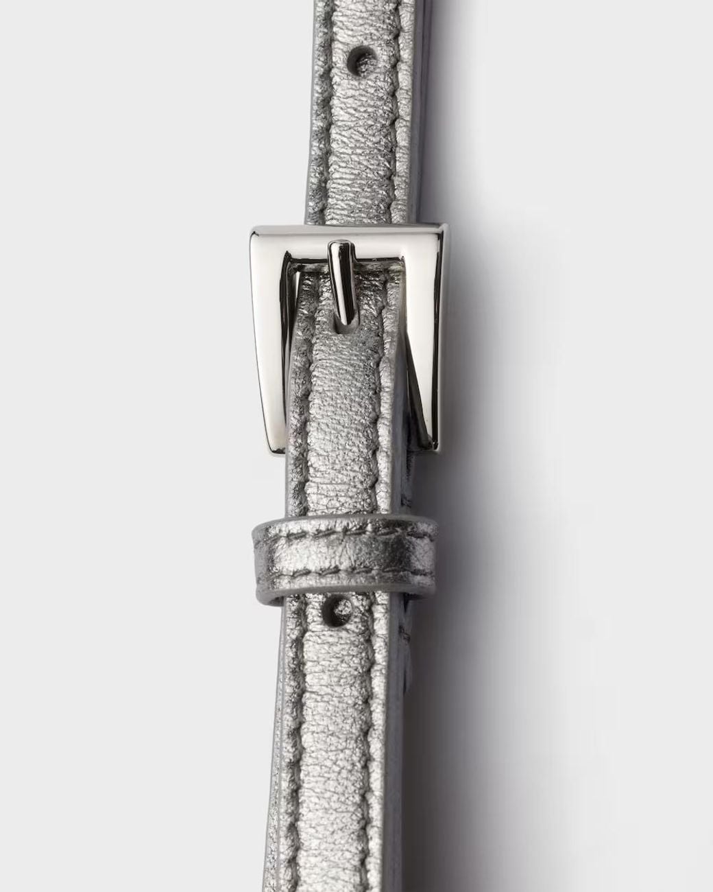 Prada White Nappa Leather Belt