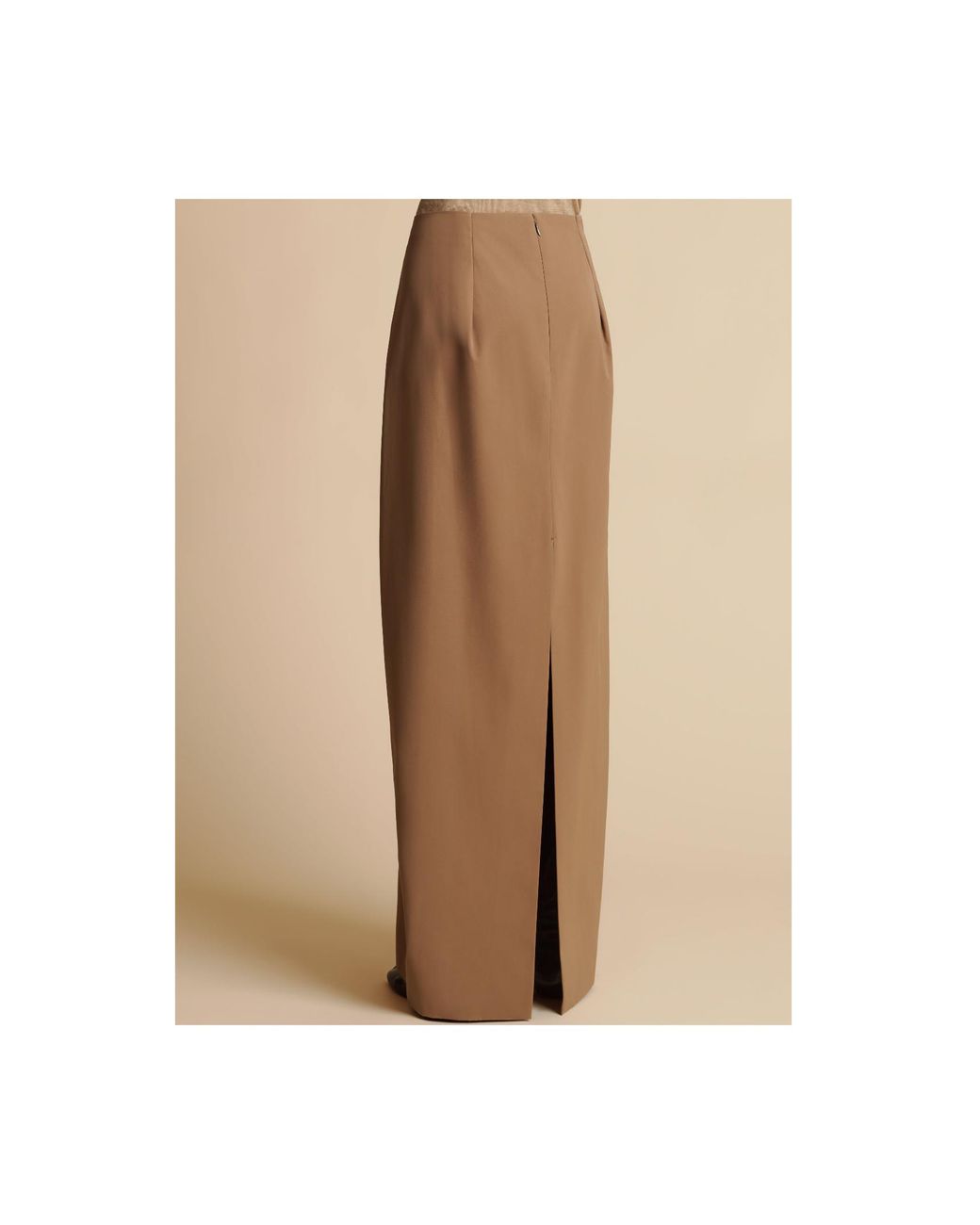Khaite Natural Back Slit Skirt