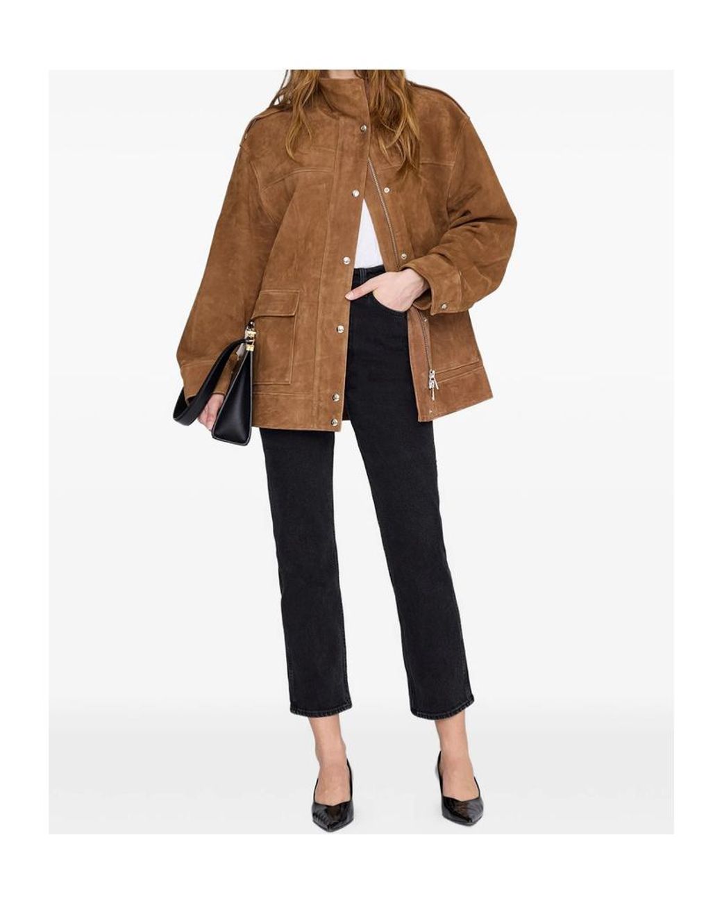 Anine Bing Brown Broux Suede Jacket