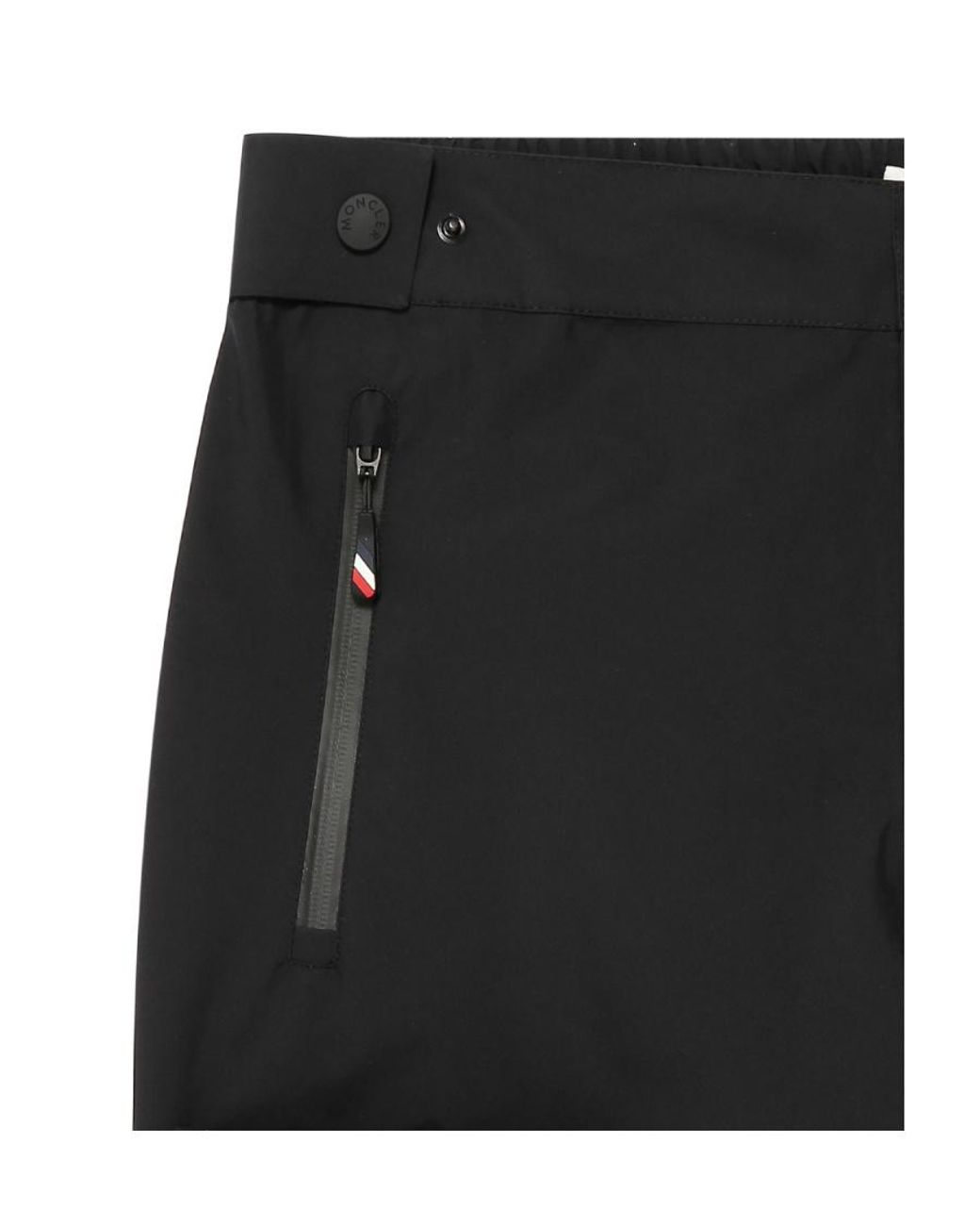 Moncler Black Logo-Tailored Trousers for men