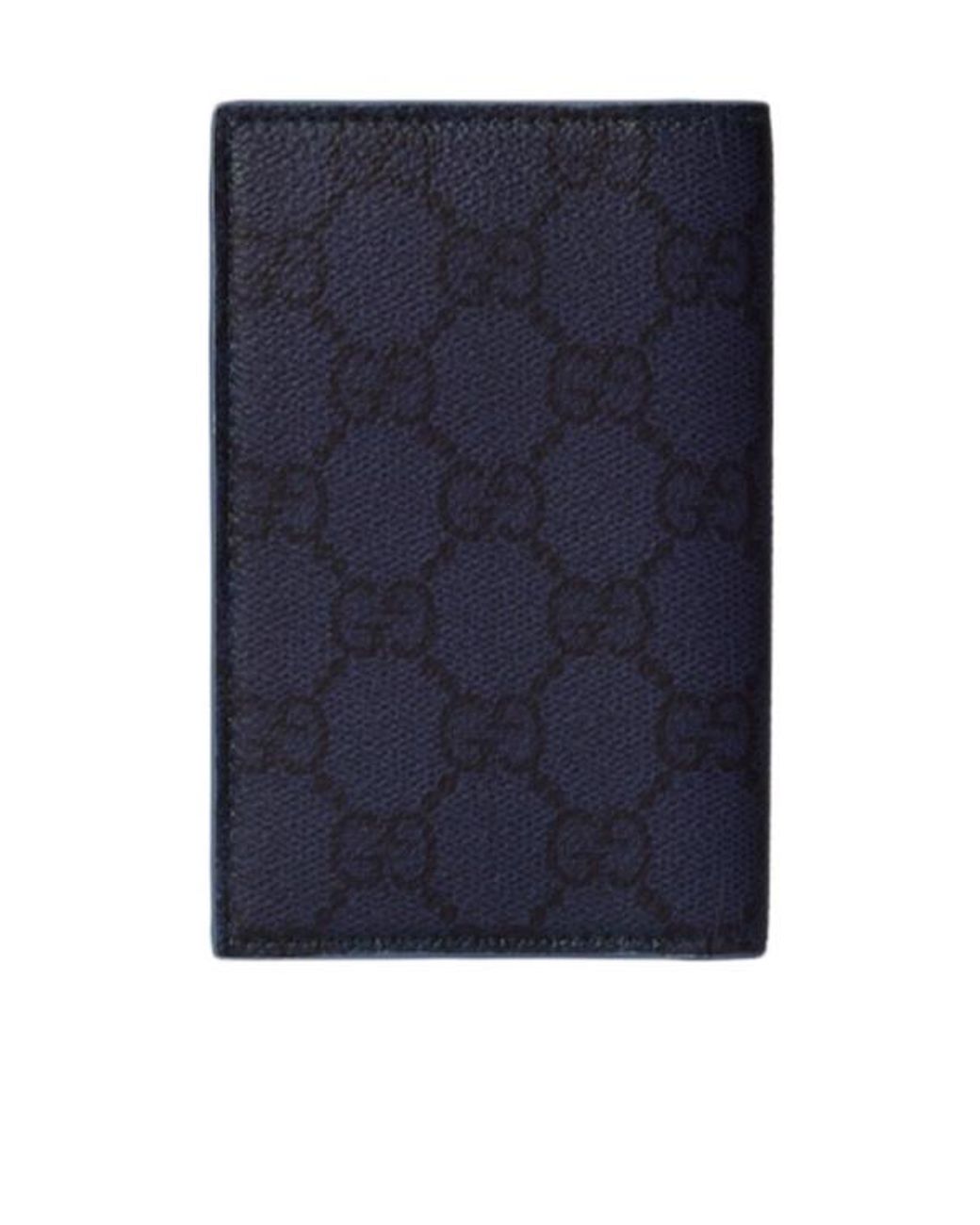 Gucci Blue Bordeaux Interior Gg Long Card Case for men