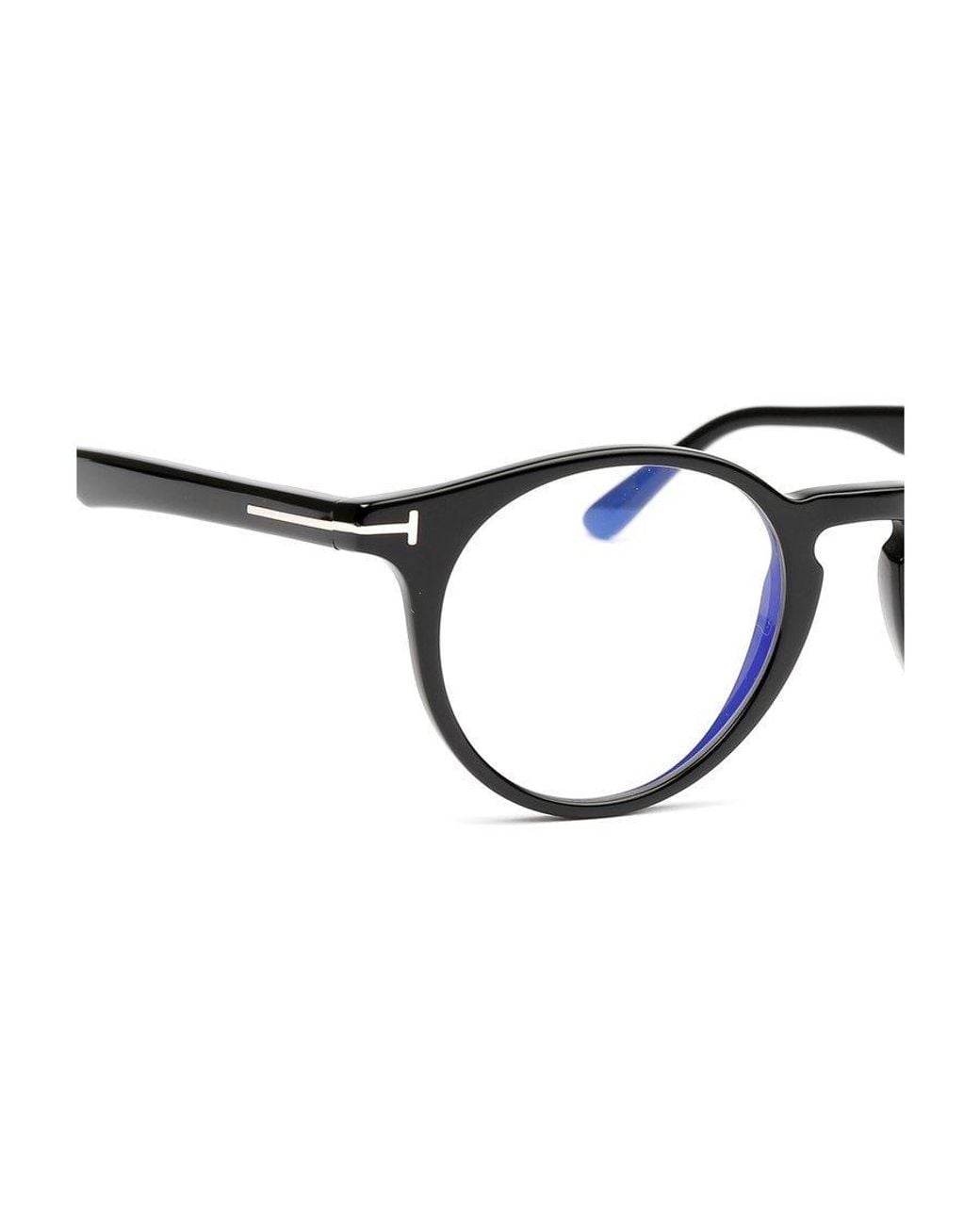 Tom Ford White Eyewear Round Frame Glasses for men
