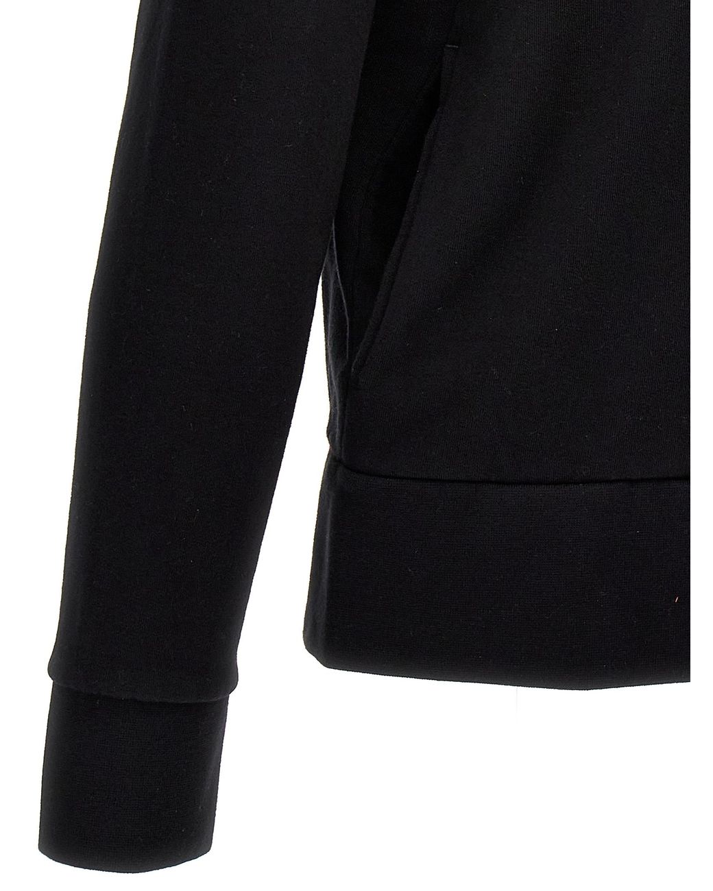 J.W. Anderson Black Jw Anderson Logo Embroidered Drawstring Hoodie for men