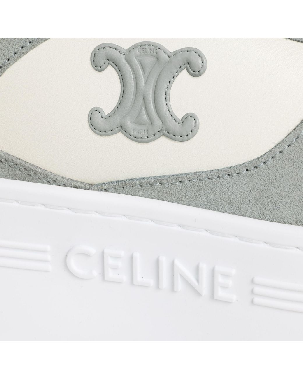 Céline White Block Wedge Sneaker