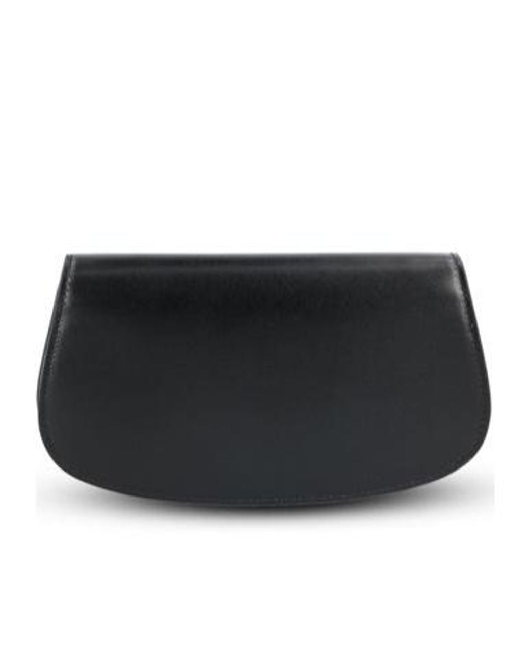 Saint Laurent Black Logo Plaque Foldover Top Shoulder Bag