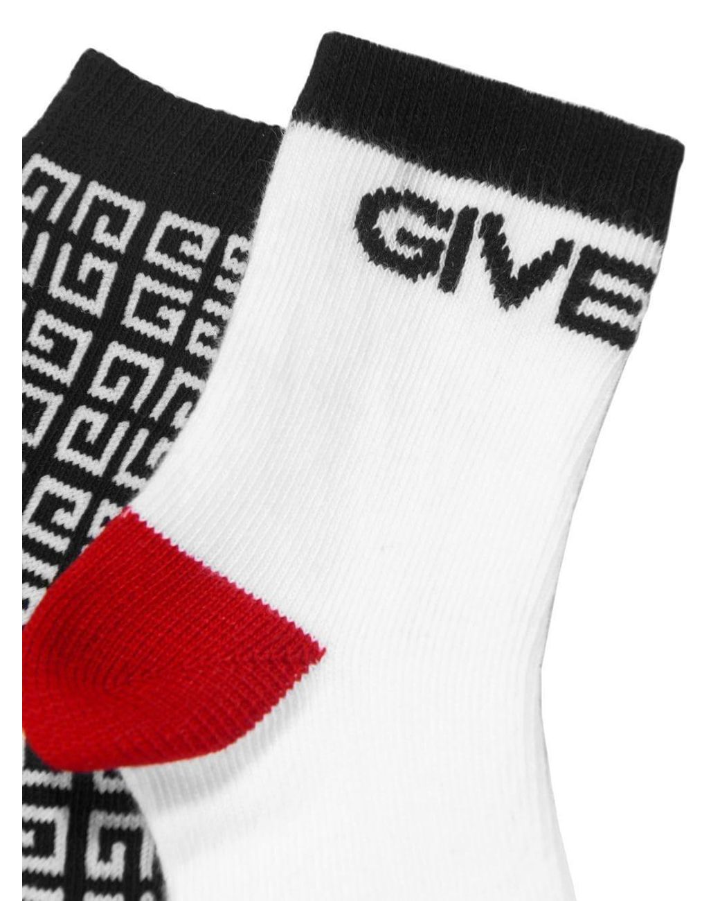 Givenchy White Gg-Logo Cotton Socks