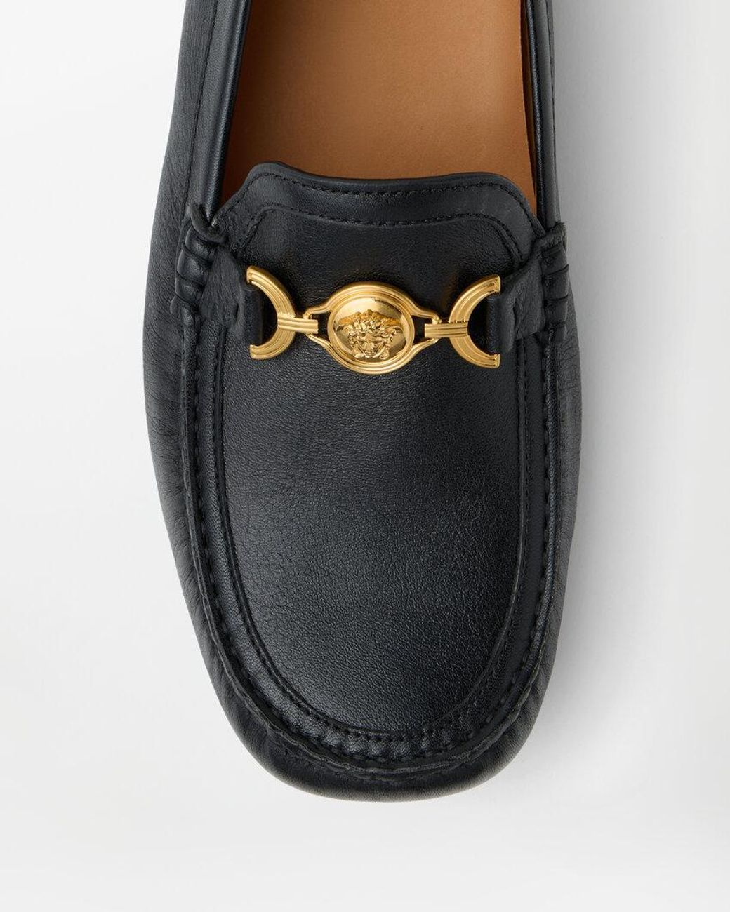 Versace Black Medusa Driver Moccasins for men
